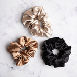Pack of x3 scrunchies (coffee, Latte & black) - Scrunchie | Dear Deer -- retail, scrunchie
