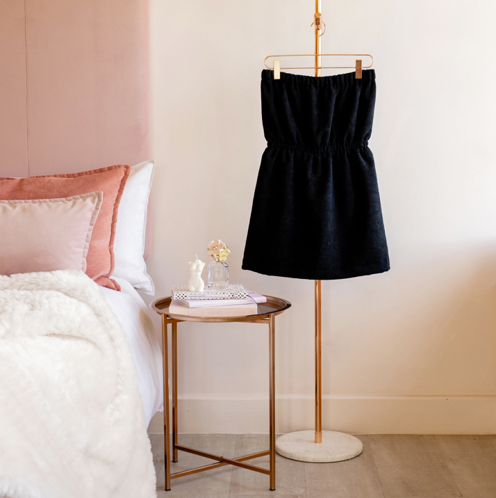 Black Towelling Dress short DearDeer Dear Deer