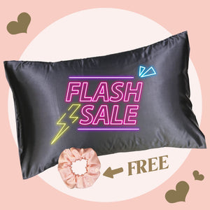 Charcoal Satin Pillow Slip - Standard