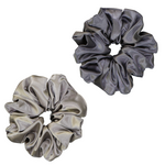 Super Sized Scrunchies (2pk - charcoal & stone)