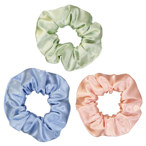 
                
                    Load image into Gallery viewer, Pack of x3 scrunchies (mint, baby blue &amp;amp; ballet pink)
                
            