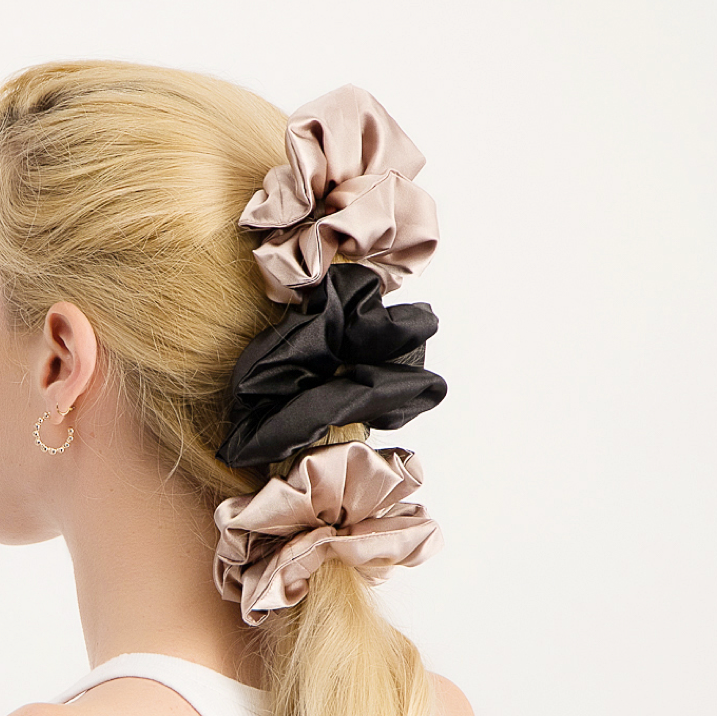 Super Sized Scrunchies (2pk - black & rose gold) - Scrunchie | Dear Deer -- retail, scrunchie