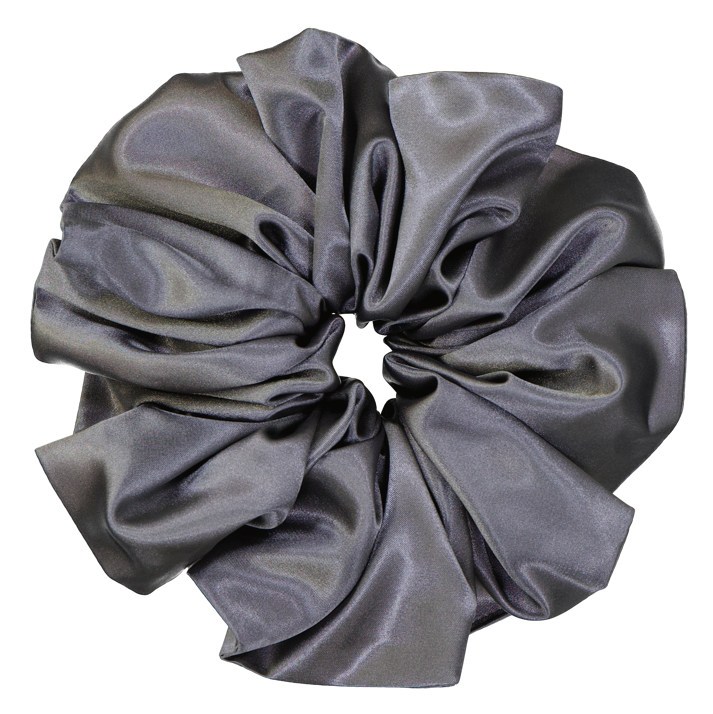 
                
                    Load image into Gallery viewer, Charcoal Giant Satin Scrunchie
                
            