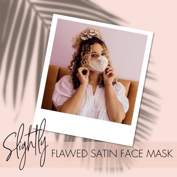 
                
                    Load image into Gallery viewer, Latte Slightly Flawed Ladies Satin Face Mask
                
            