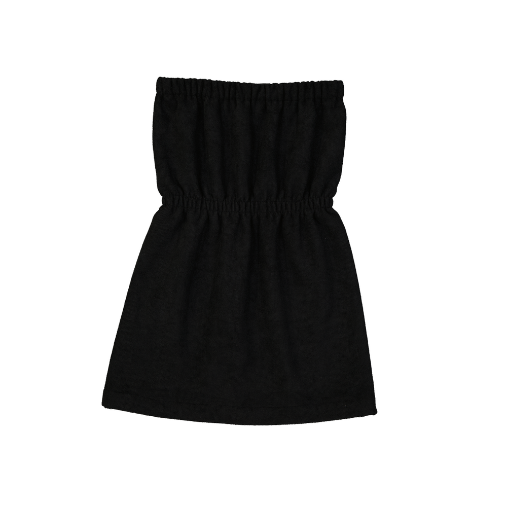 
                
                    Load image into Gallery viewer, Black Towelling Dress (short) - Dress | Dear Deer -- Clothing, Dress
                
            