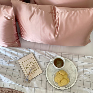 2 PACK Blush Satin Pillow Slip - Standard