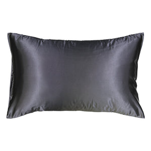 Charcoal Satin Pillow Slip - Standard